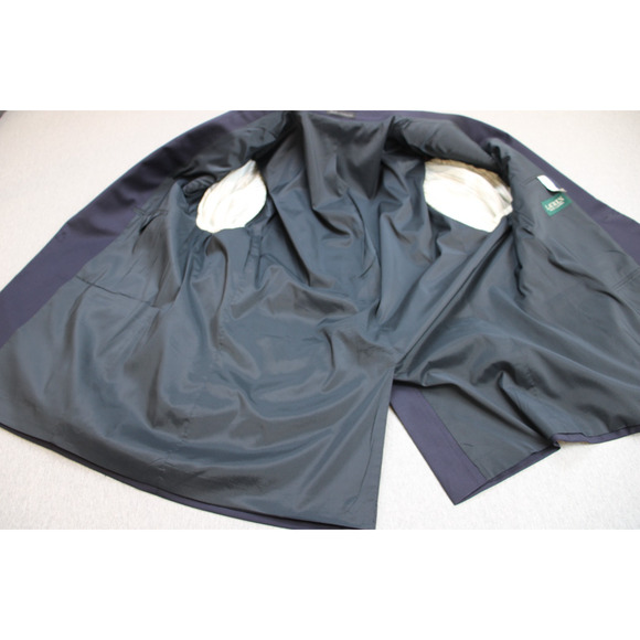 Lauren Ralph Lauren Blazer Mens 48R Navy Blue 100% Wool Gold Buttons - Picture 4 of 11